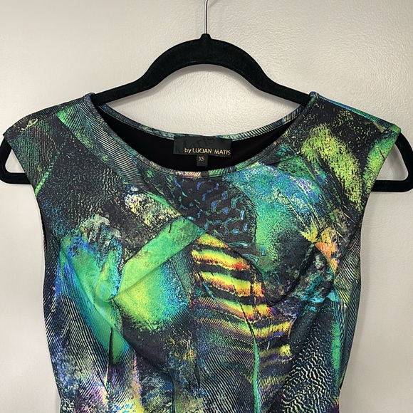 by Lucian Matis Bodycon Print Dress, Size XS - Picture 4 of 8